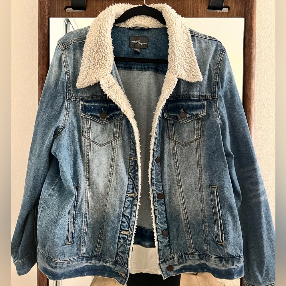 Market & Spruce Sherpa Jean jacket